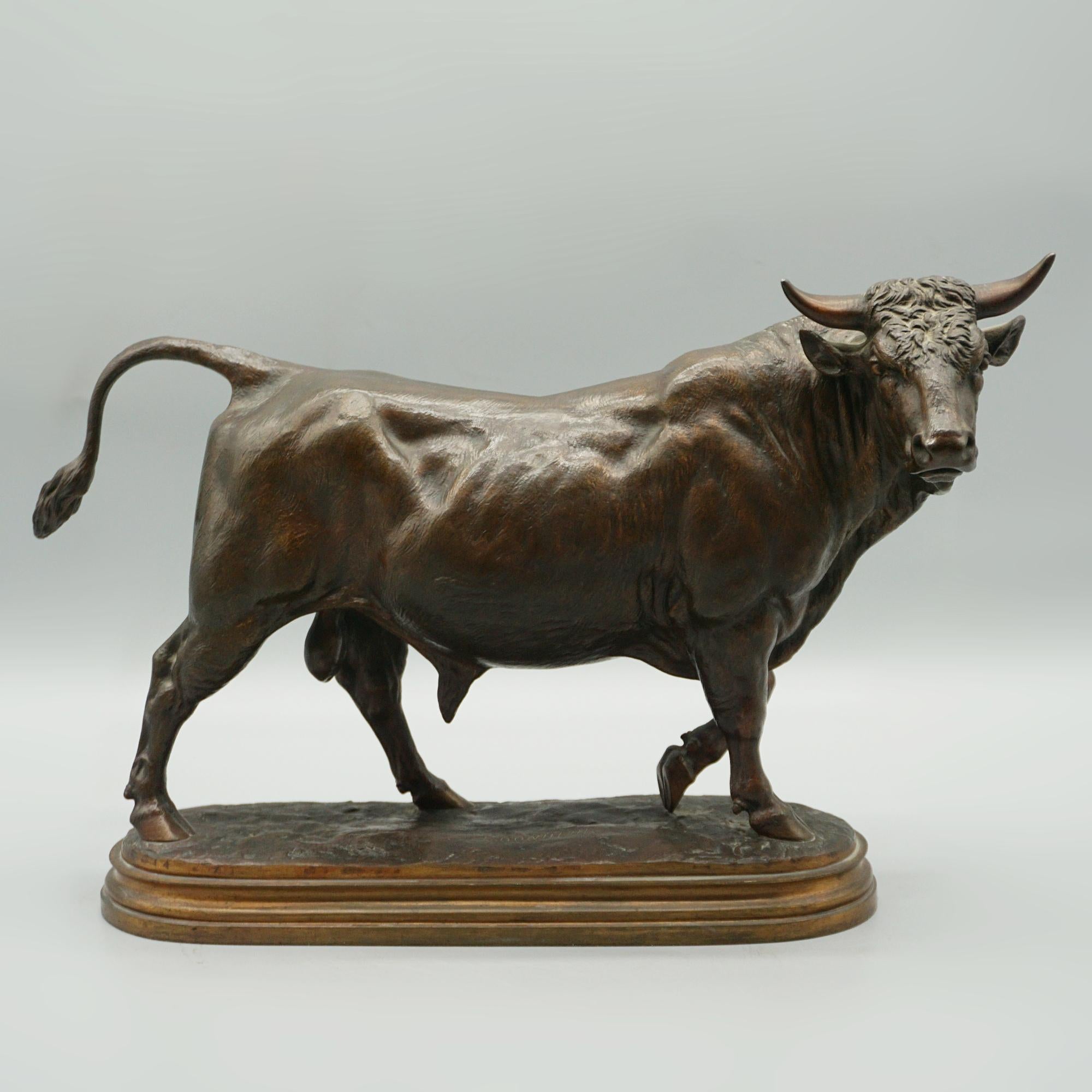 Mid 19th Century Bronze Sculptures of a Bull and Cow by Isidore Bonheur C1865 10