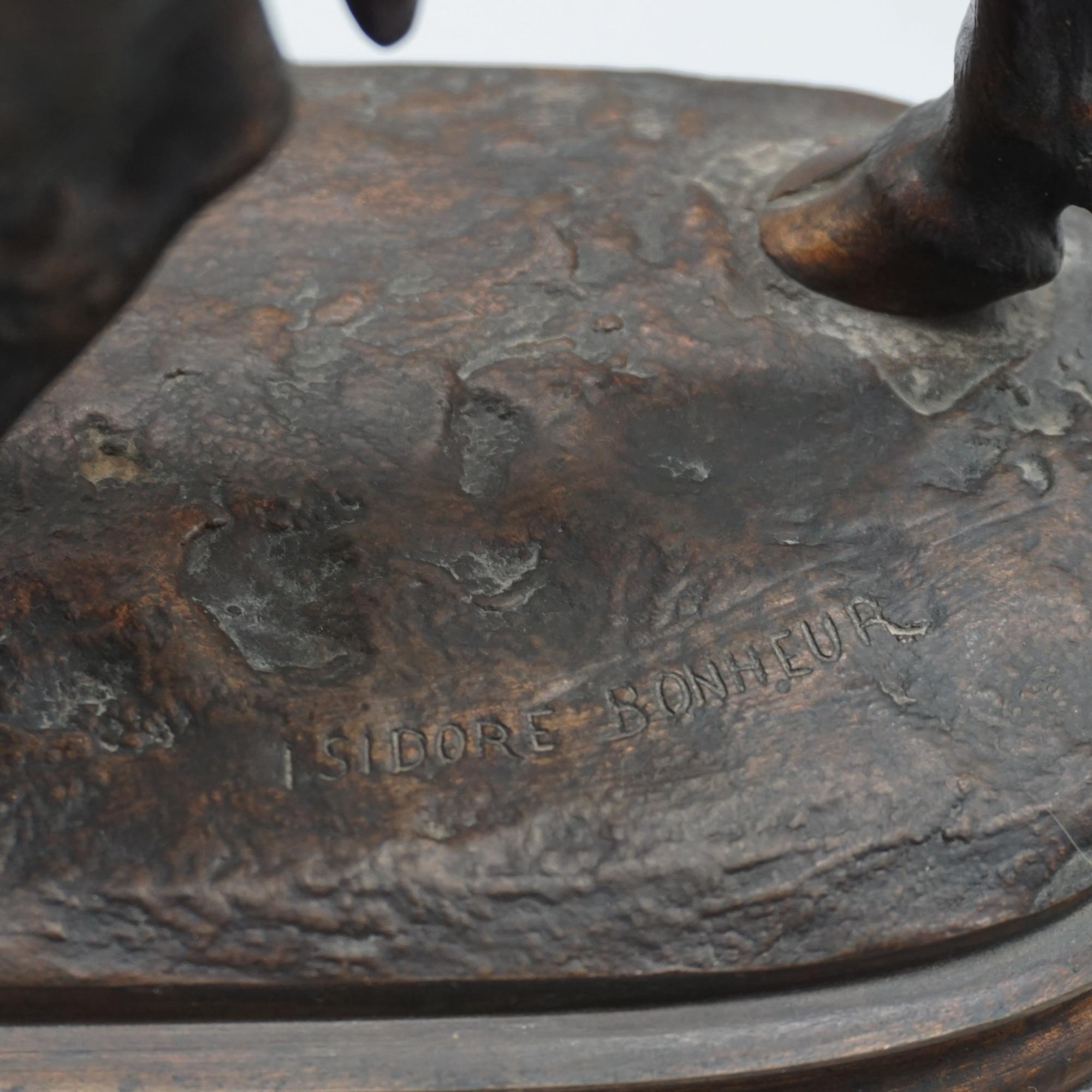 Mid 19th Century Bronze Sculptures of a Bull and Cow by Isidore Bonheur C1865 5