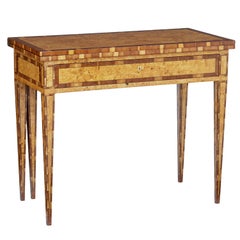 Mid-19th Century Burr Birch and Elm Games Table