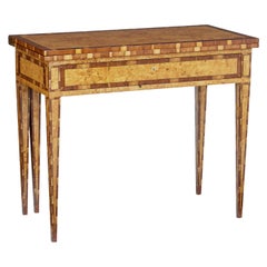 Mid 19th Century Burr Birch and Elm Games Table