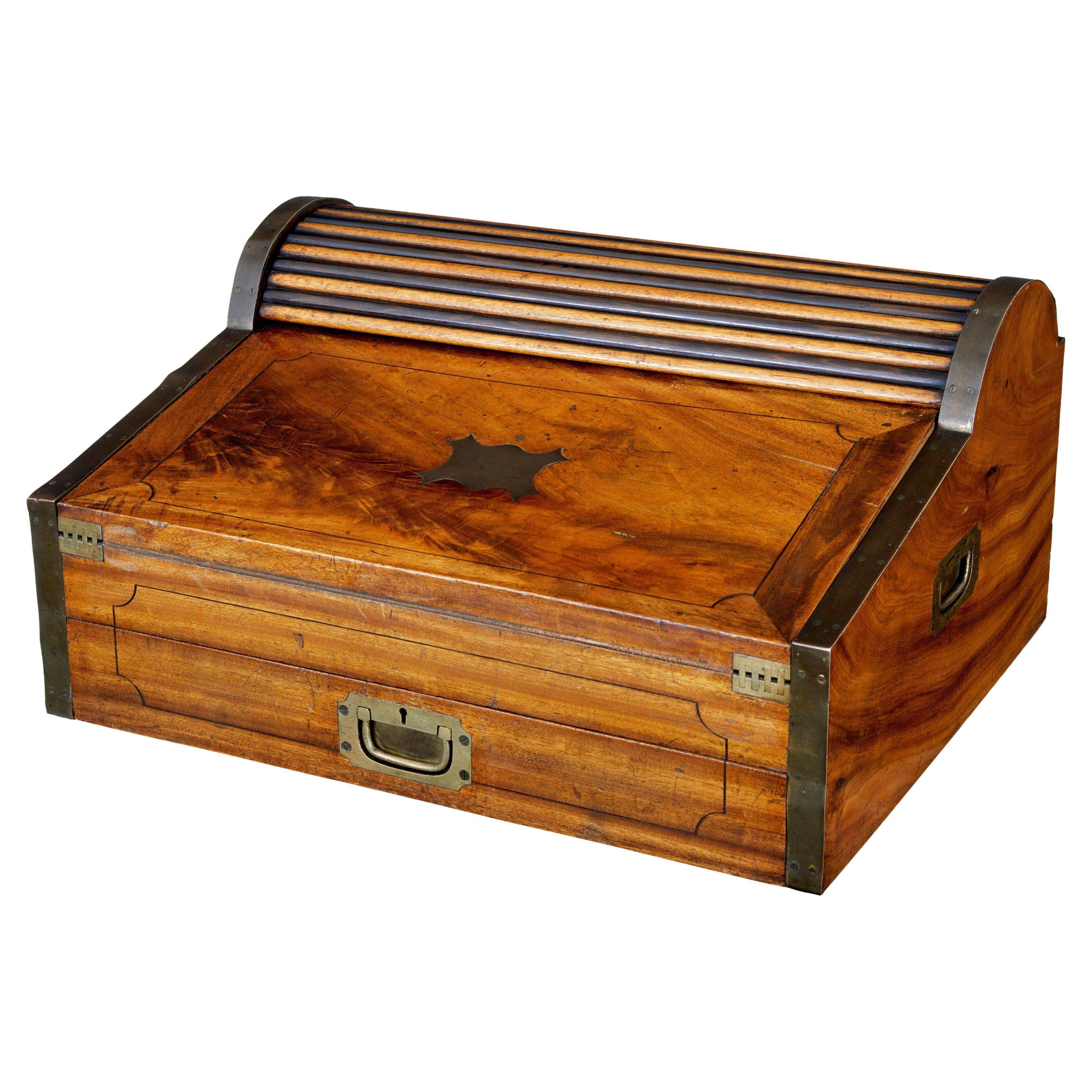 Mid 19th Century campaign camphor metamorphic lap desk For Sale