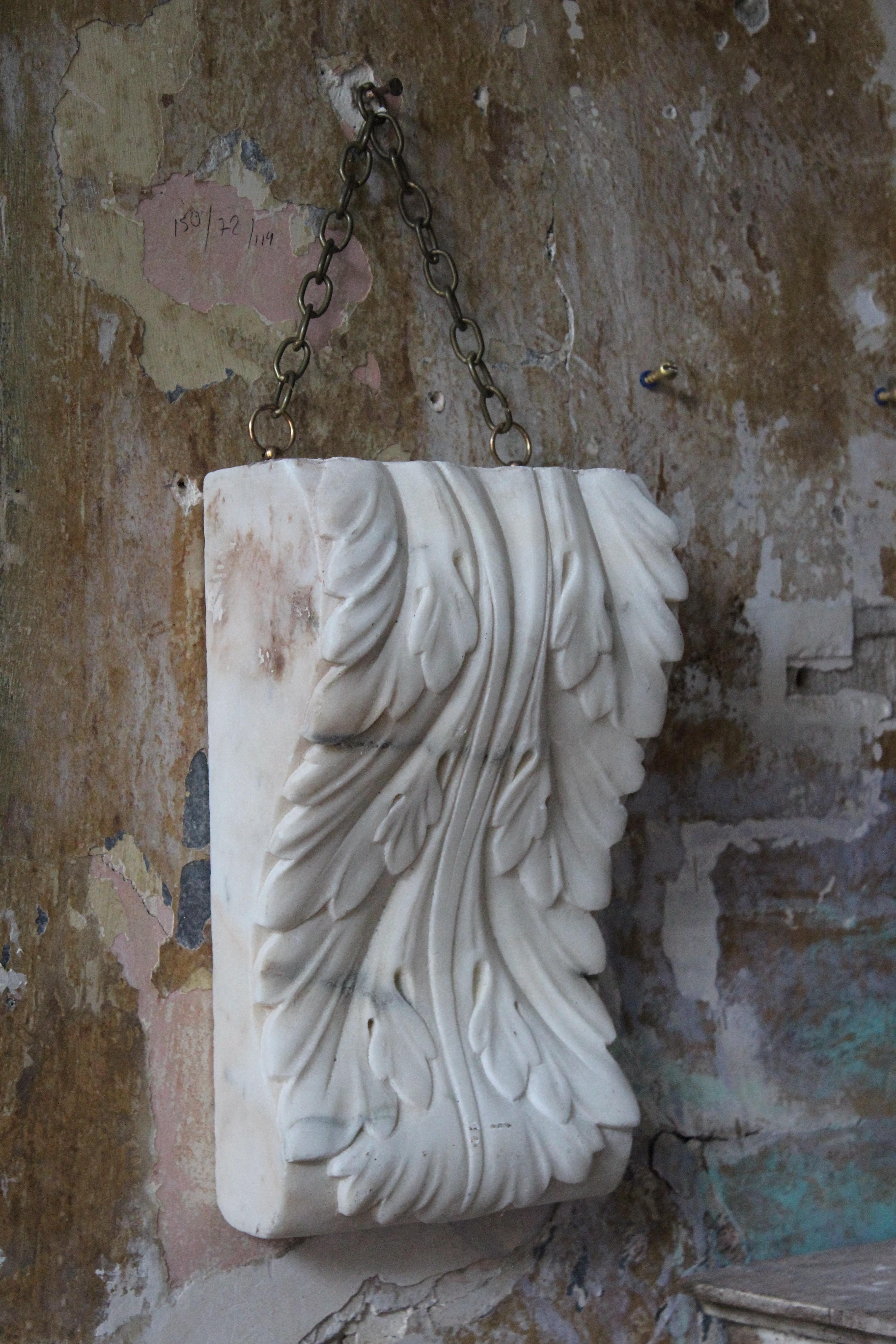 Hand-Carved Mid 19th Century Carved Marble Decorative Corbel Salvage Architectural Elements  For Sale
