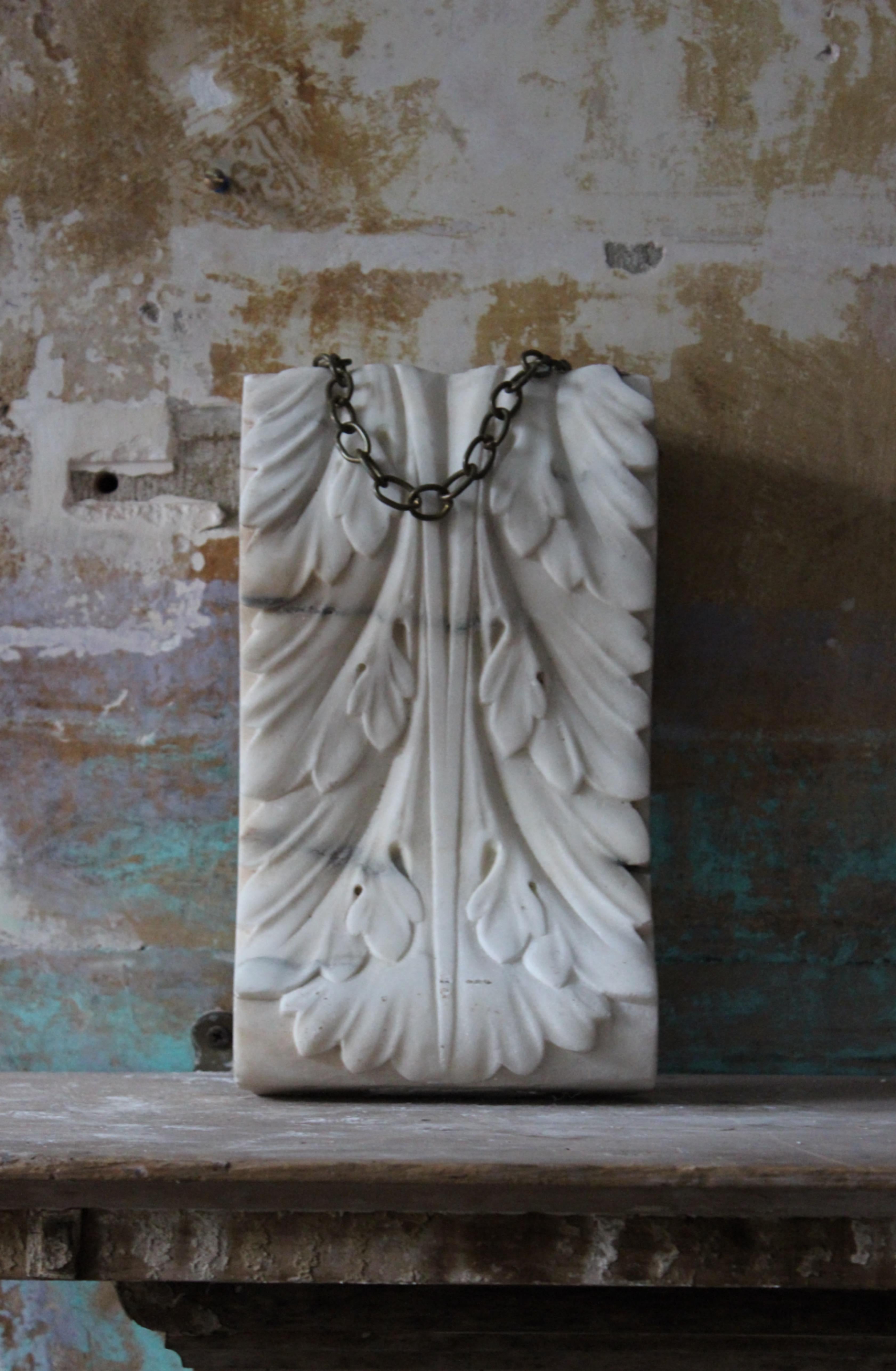 Mid 19th Century Carved Marble Decorative Corbel Salvage Architectural Elements  For Sale 2