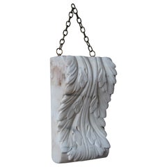 Antique Mid 19th Century Carved Marble Decorative Corbel Salvage Architectural Elements