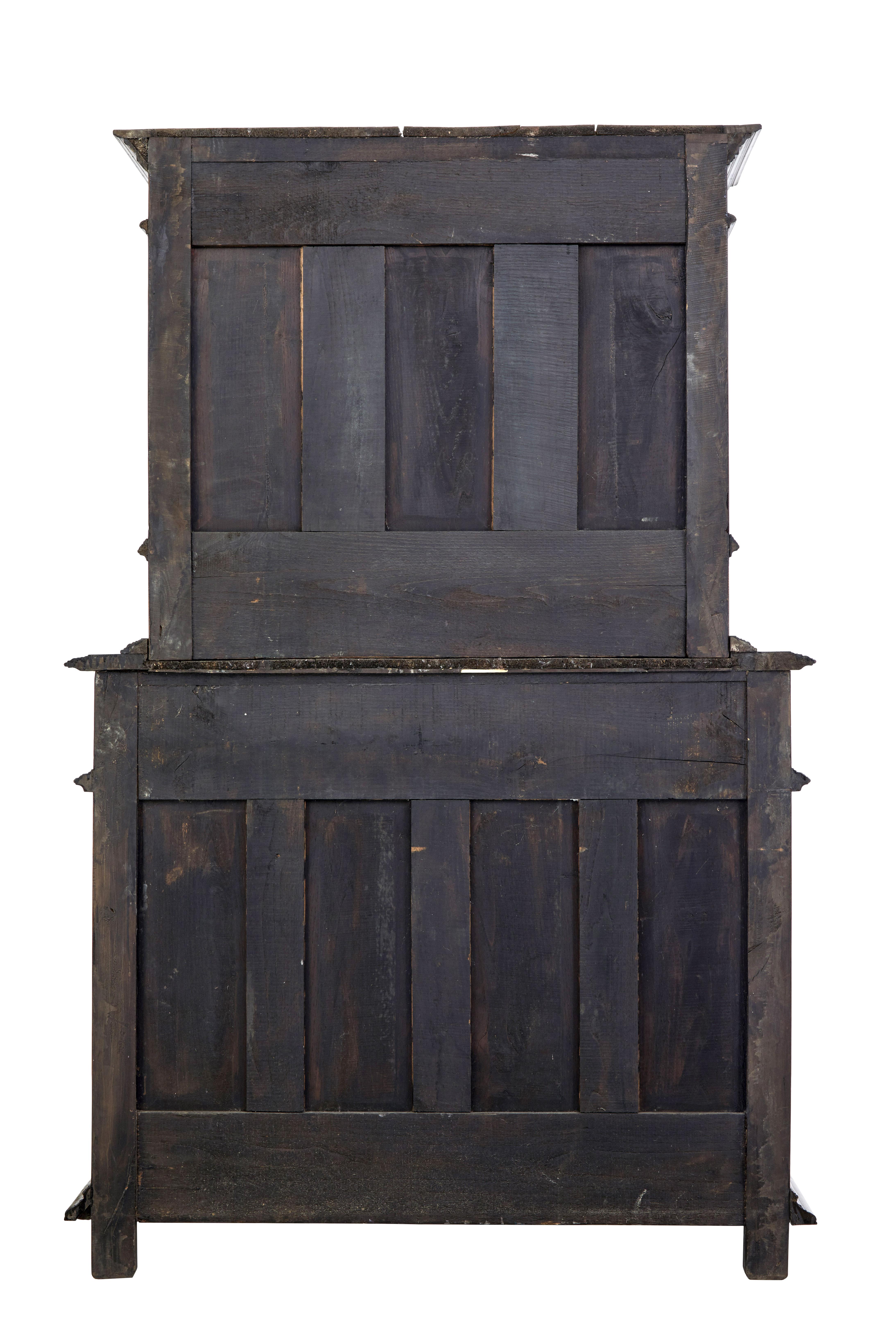 Mid 19th Century Carved Walnut Italian Cabinet In Good Condition In Debenham, Suffolk