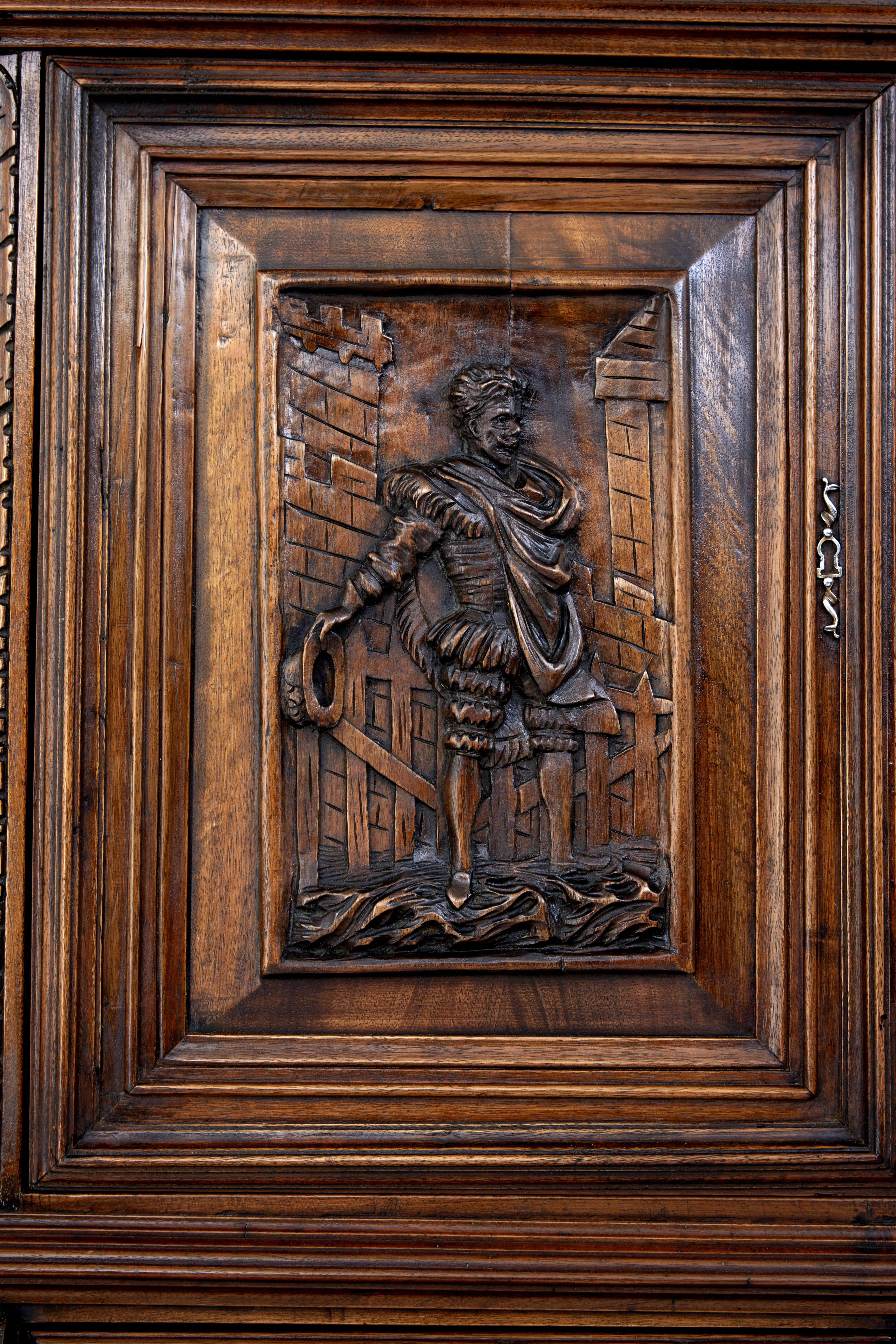 Mid 19th Century Carved Walnut Italian Cabinet 3