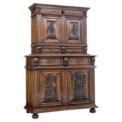 Mid 19th Century Carved Walnut Italian Cabinet