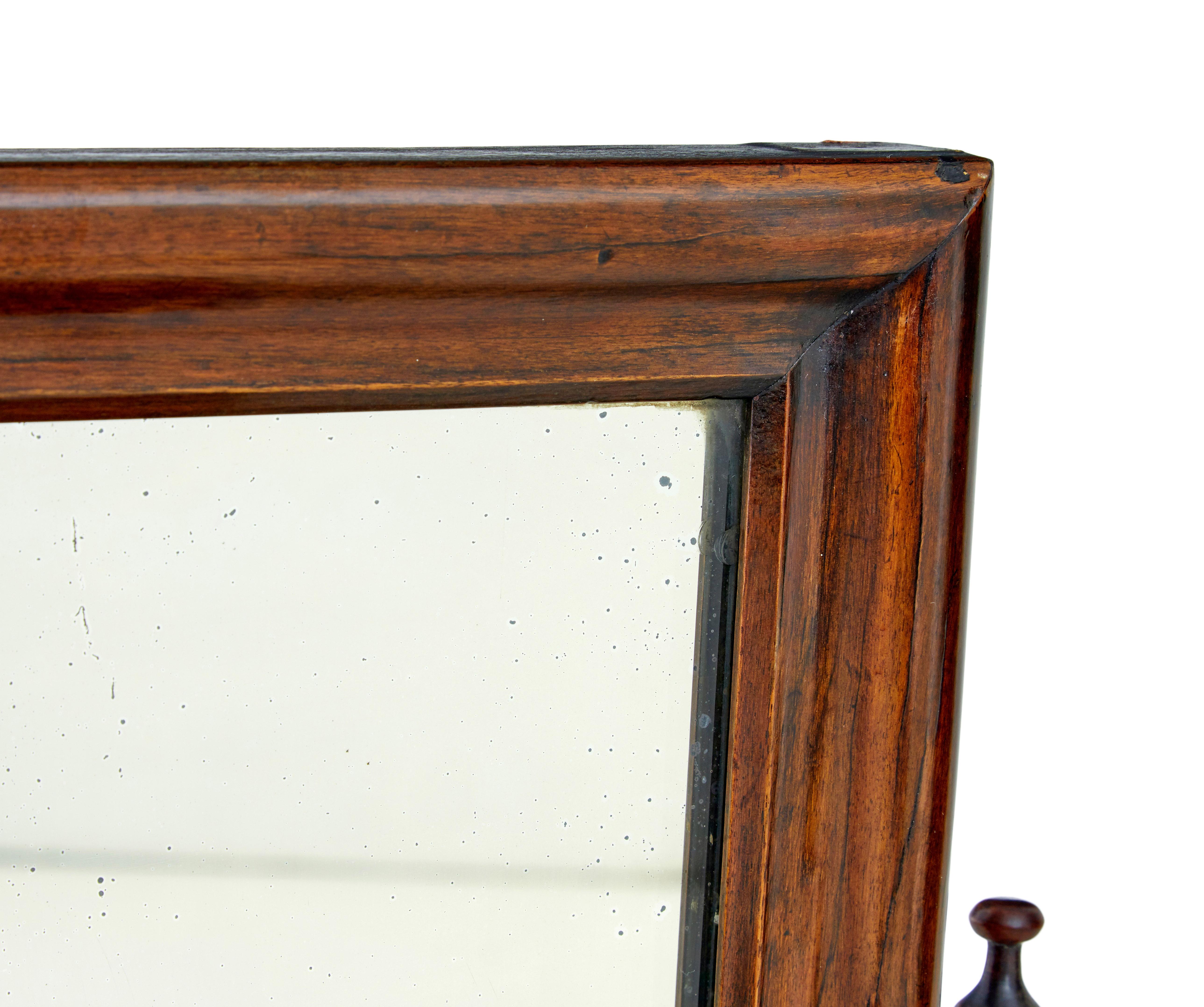 Mirror Mid 19th century carved walnut toilet mirror