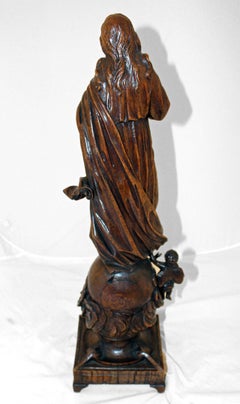 Mid-19th Century Carving of the Assumption of Mary