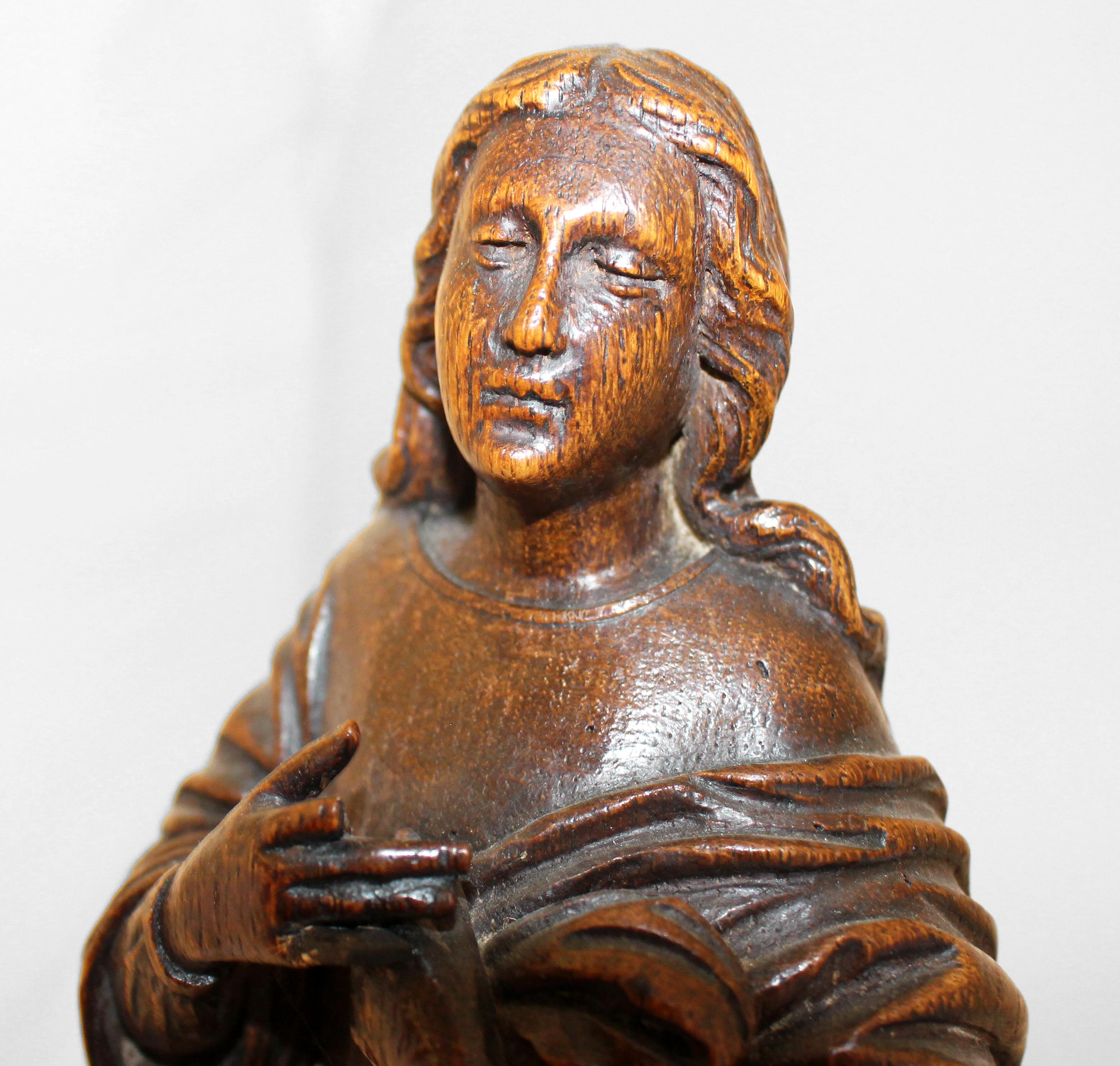 Oak Mid-19th Century Carving of the Assumption of Mary