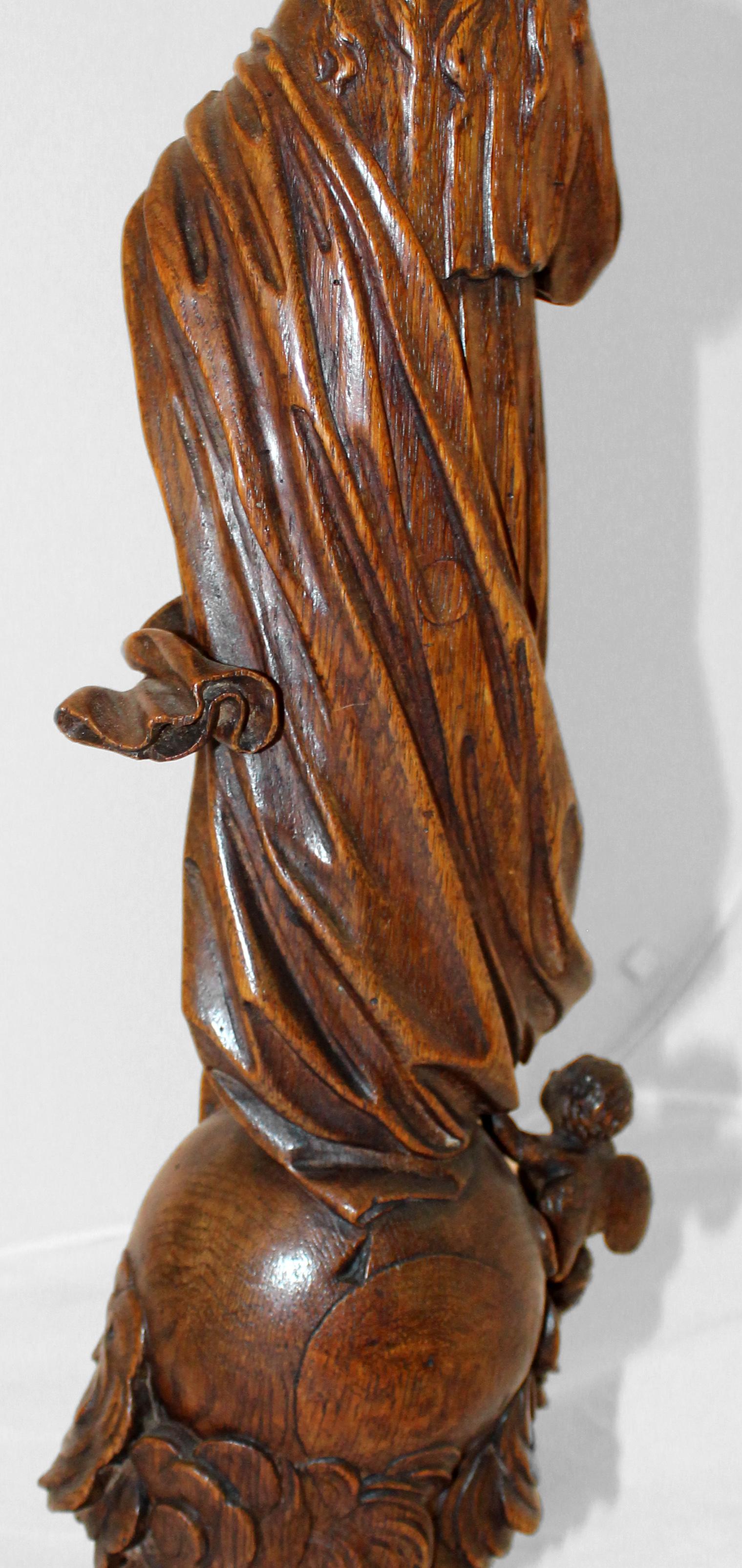 Mid-19th Century Carving of the Assumption of Mary 1