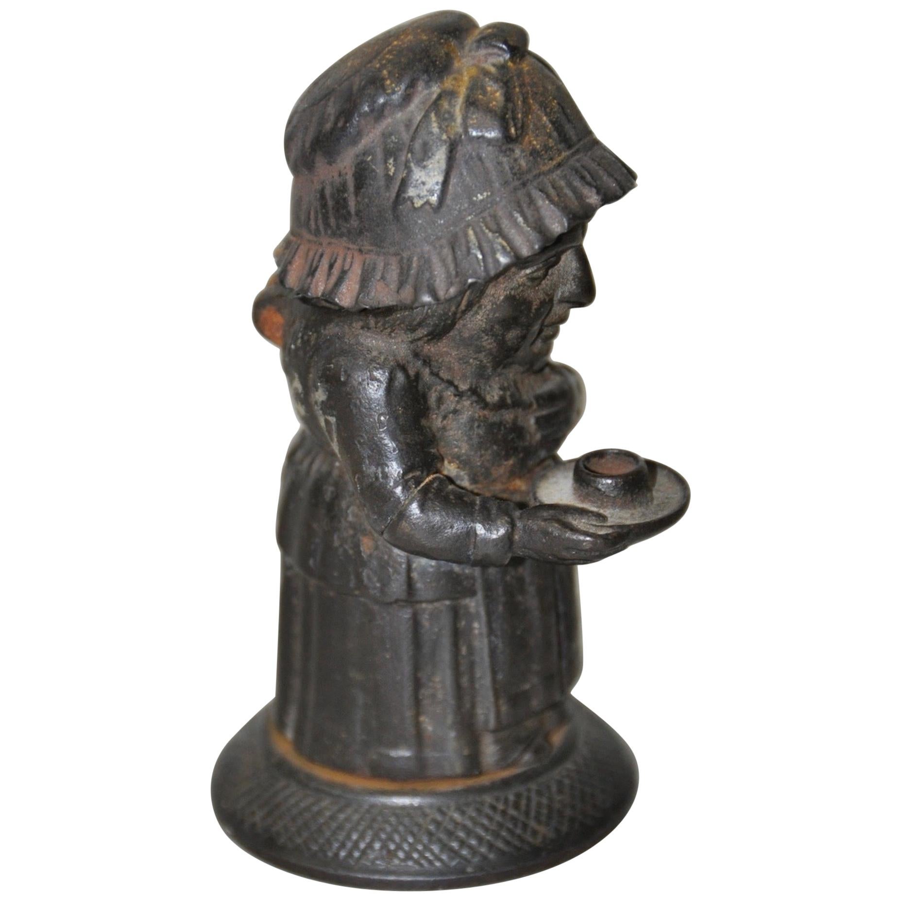 Mid-19th Century Cast Iron Match Holder by Zimmerman of Hanau Germany circa 1850 For Sale