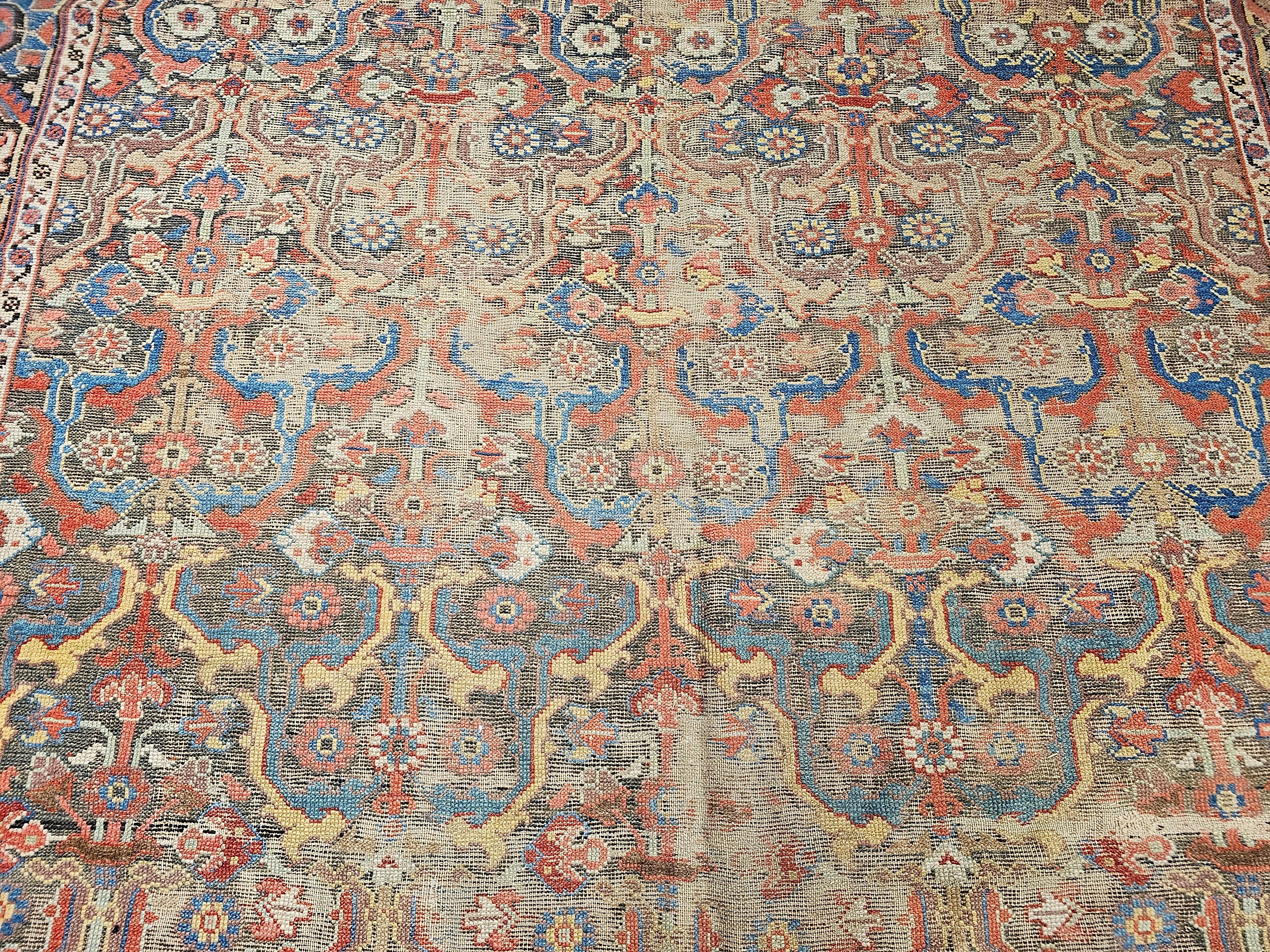 Laine Tapis caucasien Karabagh Gallery du milieu du XIXe siècle à motifs géométriques en vente