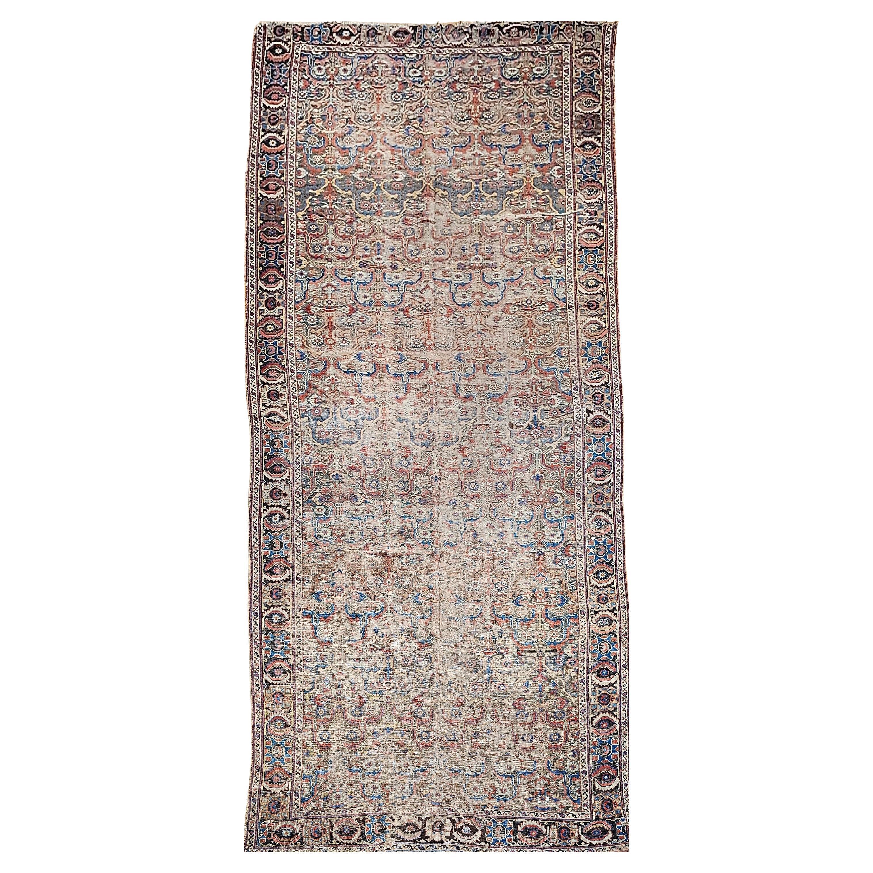 Tapis caucasien Karabagh Gallery du milieu du XIXe siècle à motifs géométriques
