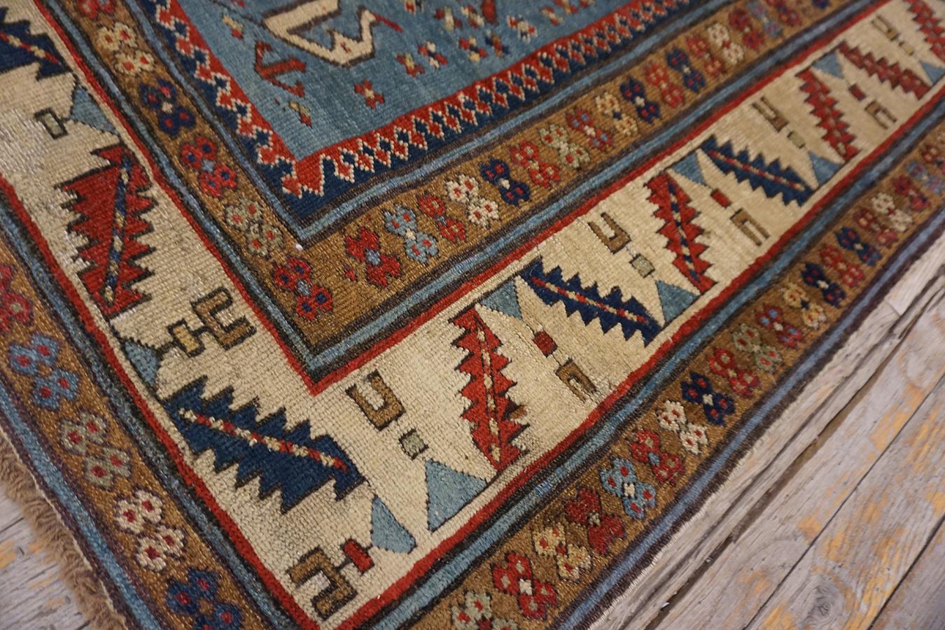 Alfombra Shirvan caucásica de mediados del siglo XIX ( 3' x 9' - 91 x 274 ) en venta 3