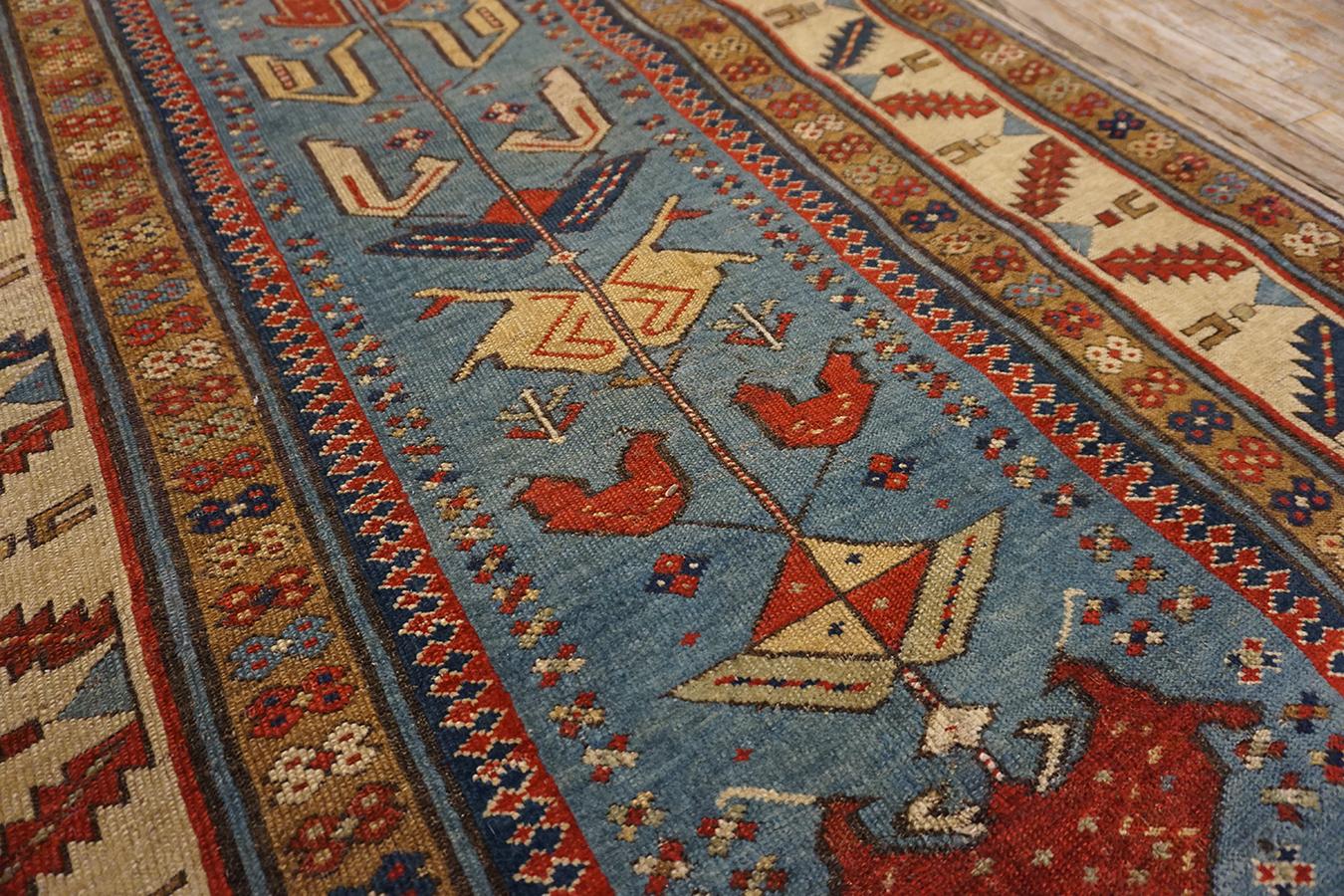 Alfombra Shirvan caucásica de mediados del siglo XIX ( 3' x 9' - 91 x 274 ) en venta 6