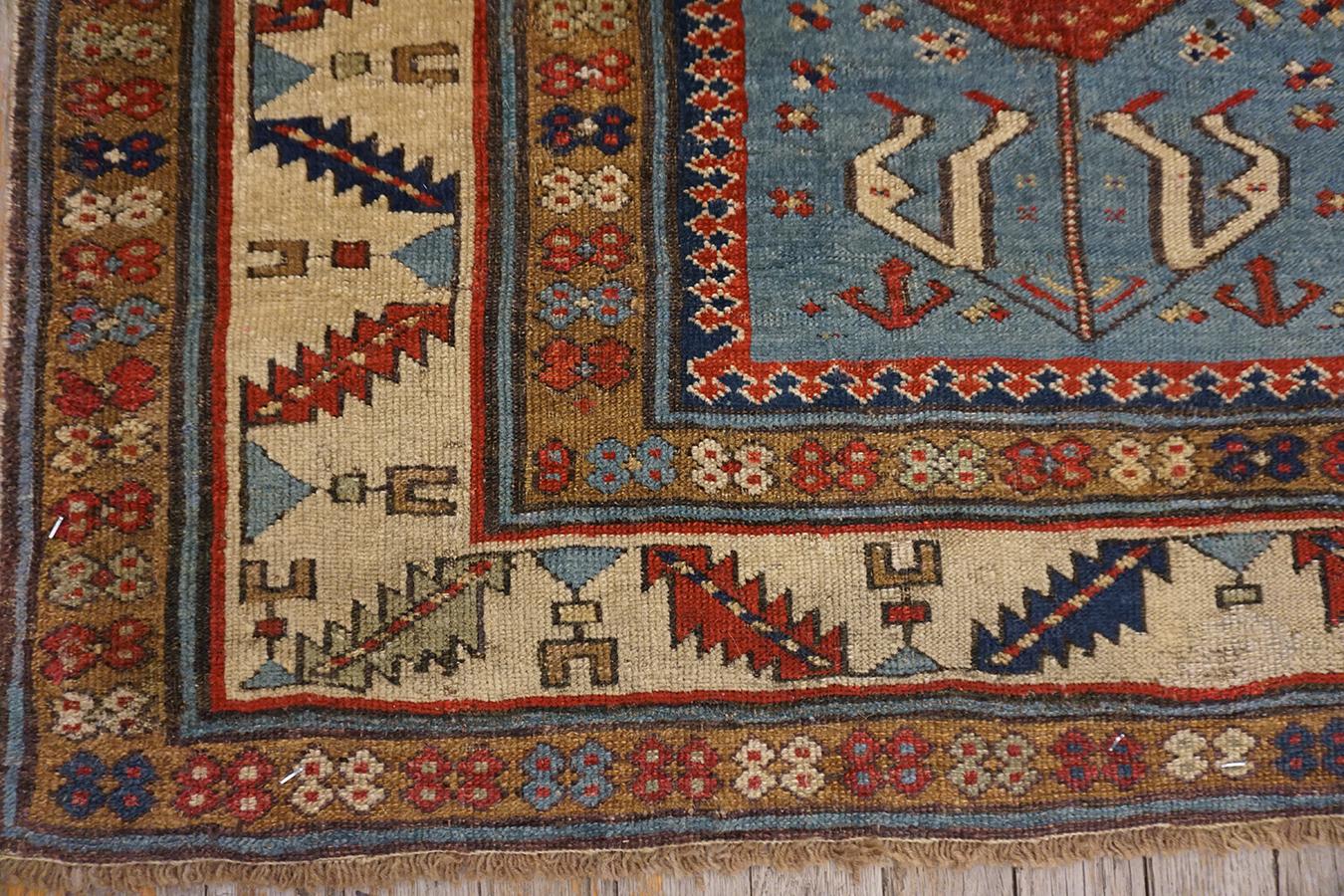 Alfombra Shirvan caucásica de mediados del siglo XIX ( 3' x 9' - 91 x 274 ) en venta 7