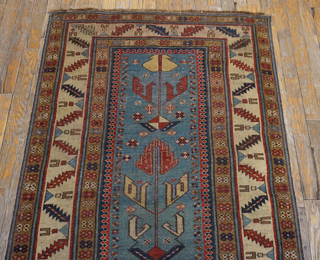 Alfombra Shirvan caucásica de mediados del siglo XIX ( 3' x 9' - 91 x 274 ) en venta 8