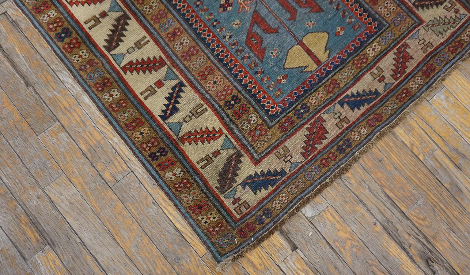 Alfombra Shirvan caucásica de mediados del siglo XIX ( 3' x 9' - 91 x 274 ) en Bueno estado para la venta en New York, NY