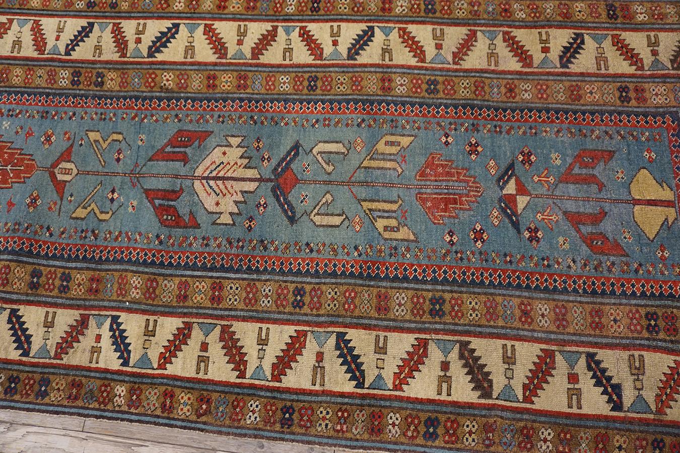 Alfombra Shirvan caucásica de mediados del siglo XIX ( 3' x 9' - 91 x 274 ) Mediados del siglo XIX en venta