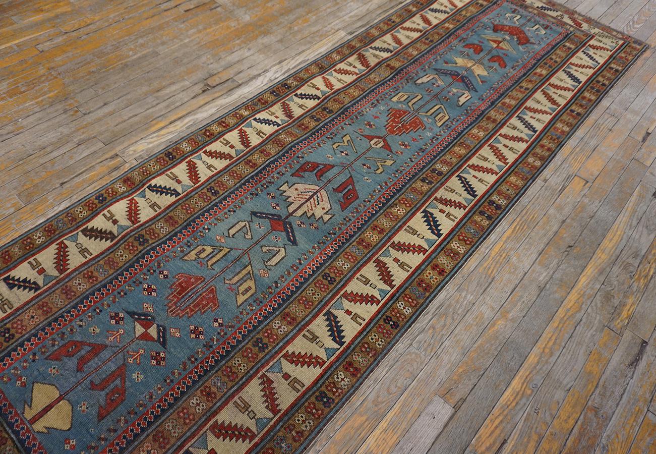 Alfombra Shirvan caucásica de mediados del siglo XIX ( 3' x 9' - 91 x 274 ) en venta 1