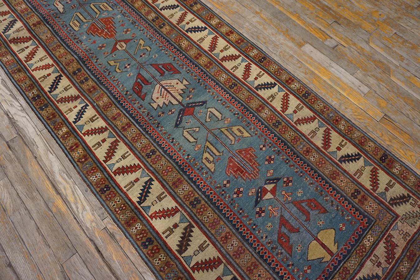 Alfombra Shirvan caucásica de mediados del siglo XIX ( 3' x 9' - 91 x 274 ) en venta 2