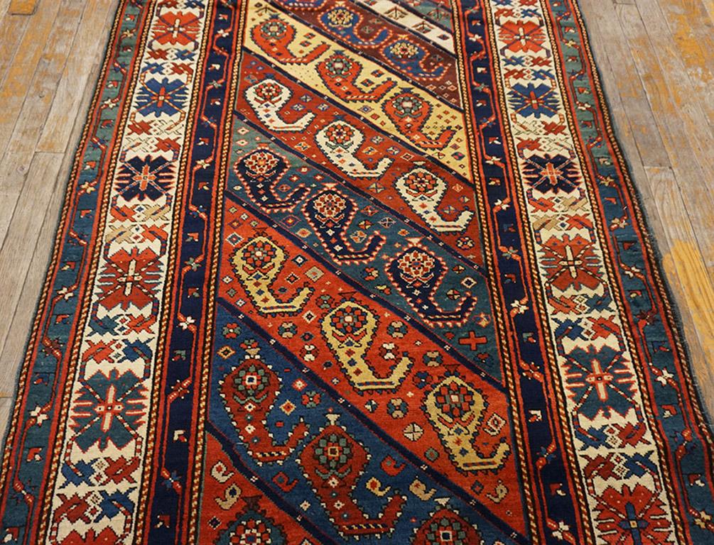 Mid 19th Century Caucasian Shirvan Carpet ( 3'8