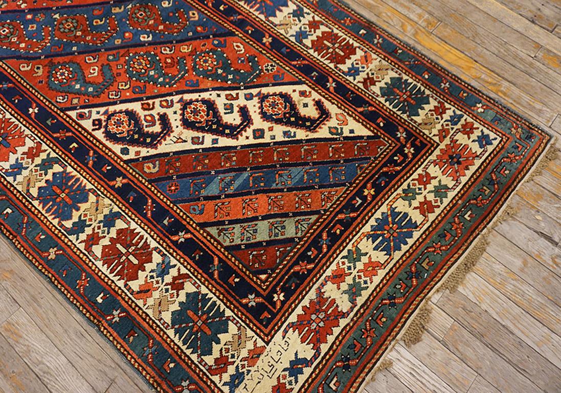 Mid-19th Century Mid 19th Century Caucasian Shirvan Carpet ( 3'8