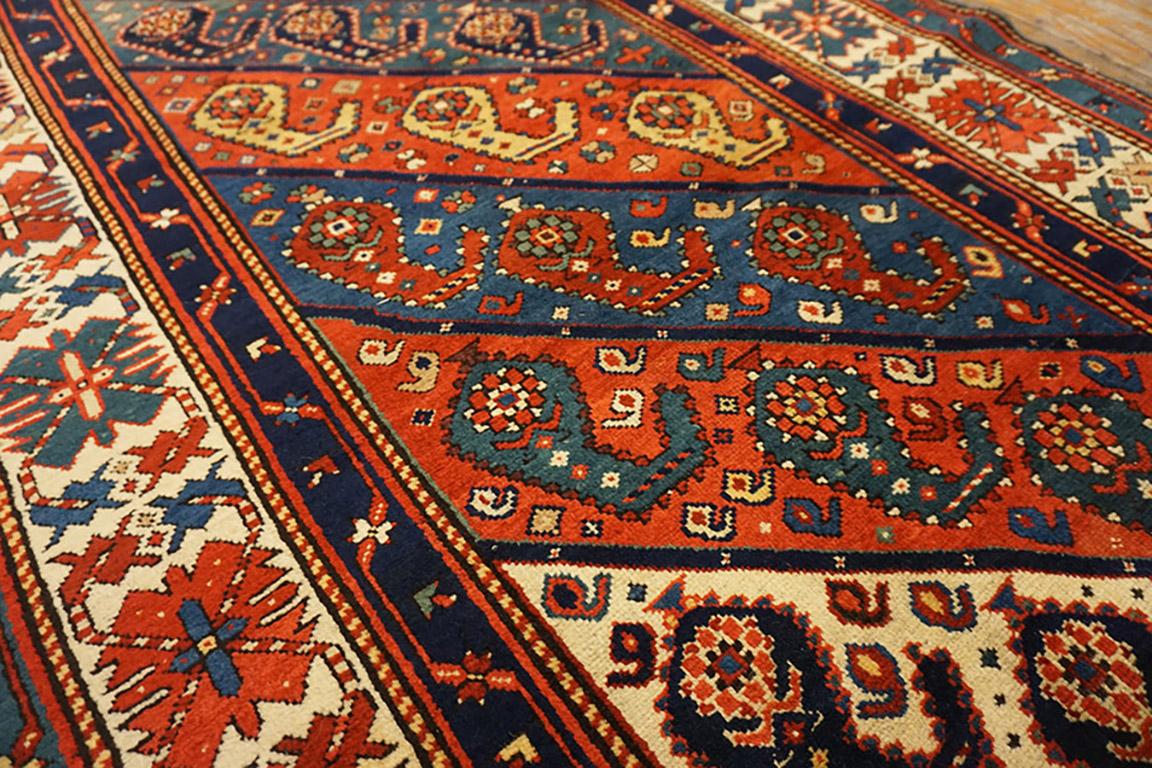 Wool Mid 19th Century Caucasian Shirvan Carpet ( 3'8