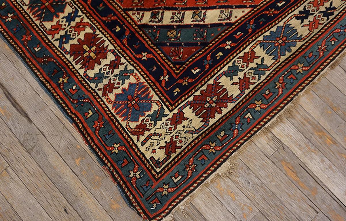 Kazak Mid 19th Century Caucasian Shirvan Carpet ( 3'8