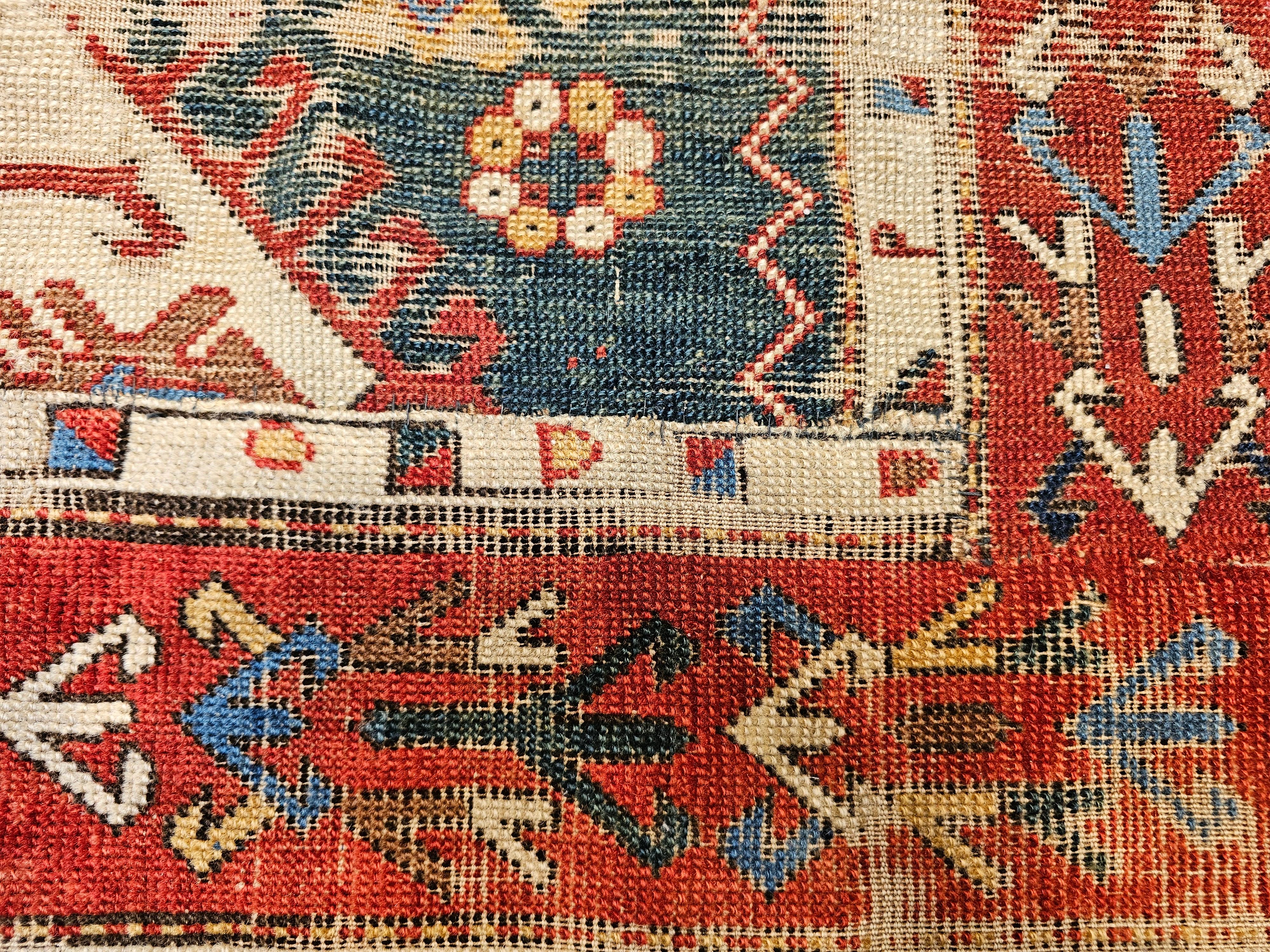 Tapis caucasien Kazak du début du 19e siècle en vente 3