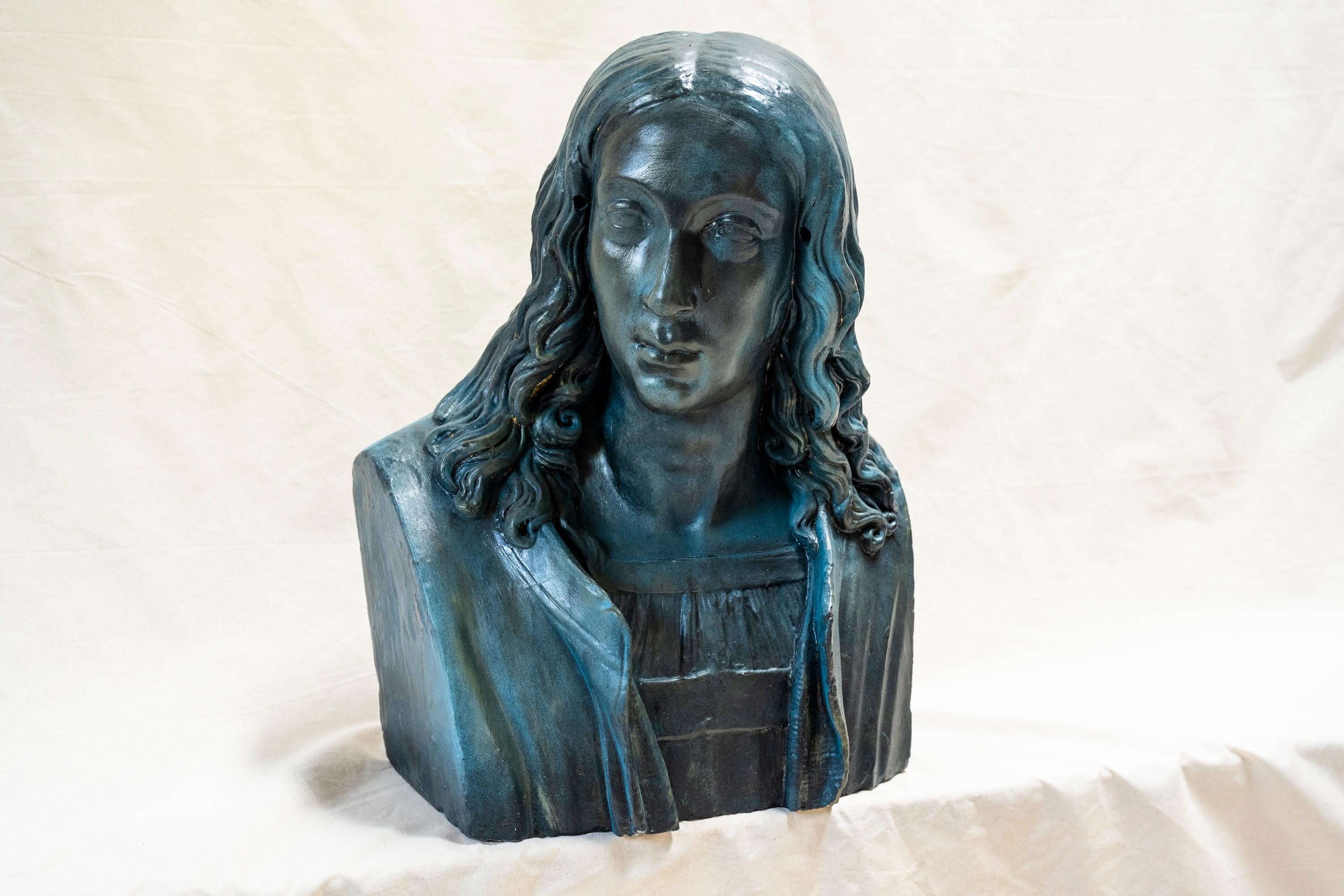 Français Buste d'homme en céramique du 19ème siècle en vente