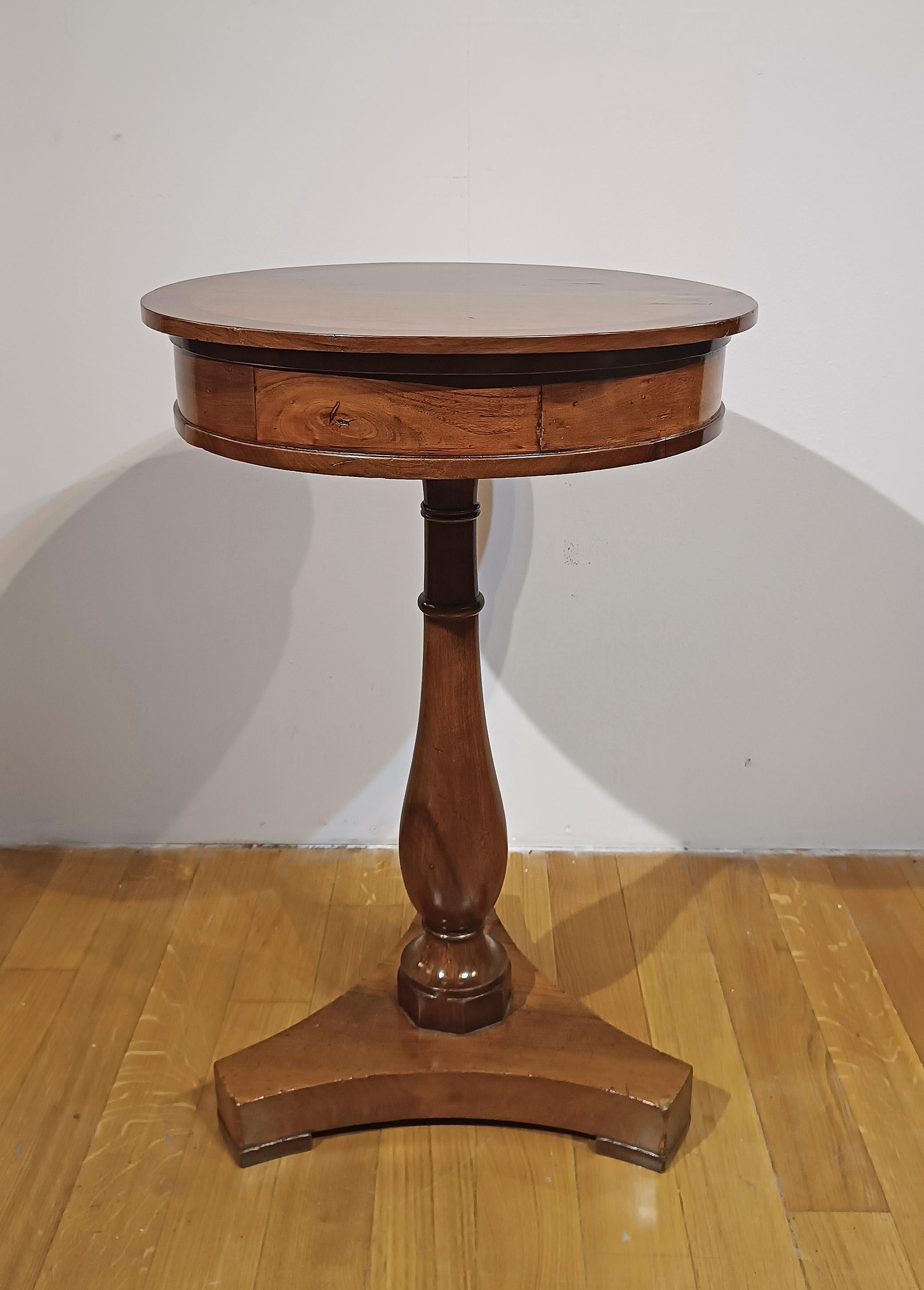 Italian MID-19th CENTURY CHARLES X WALNUT AND CHERRY COFFEE TABLE For Sale