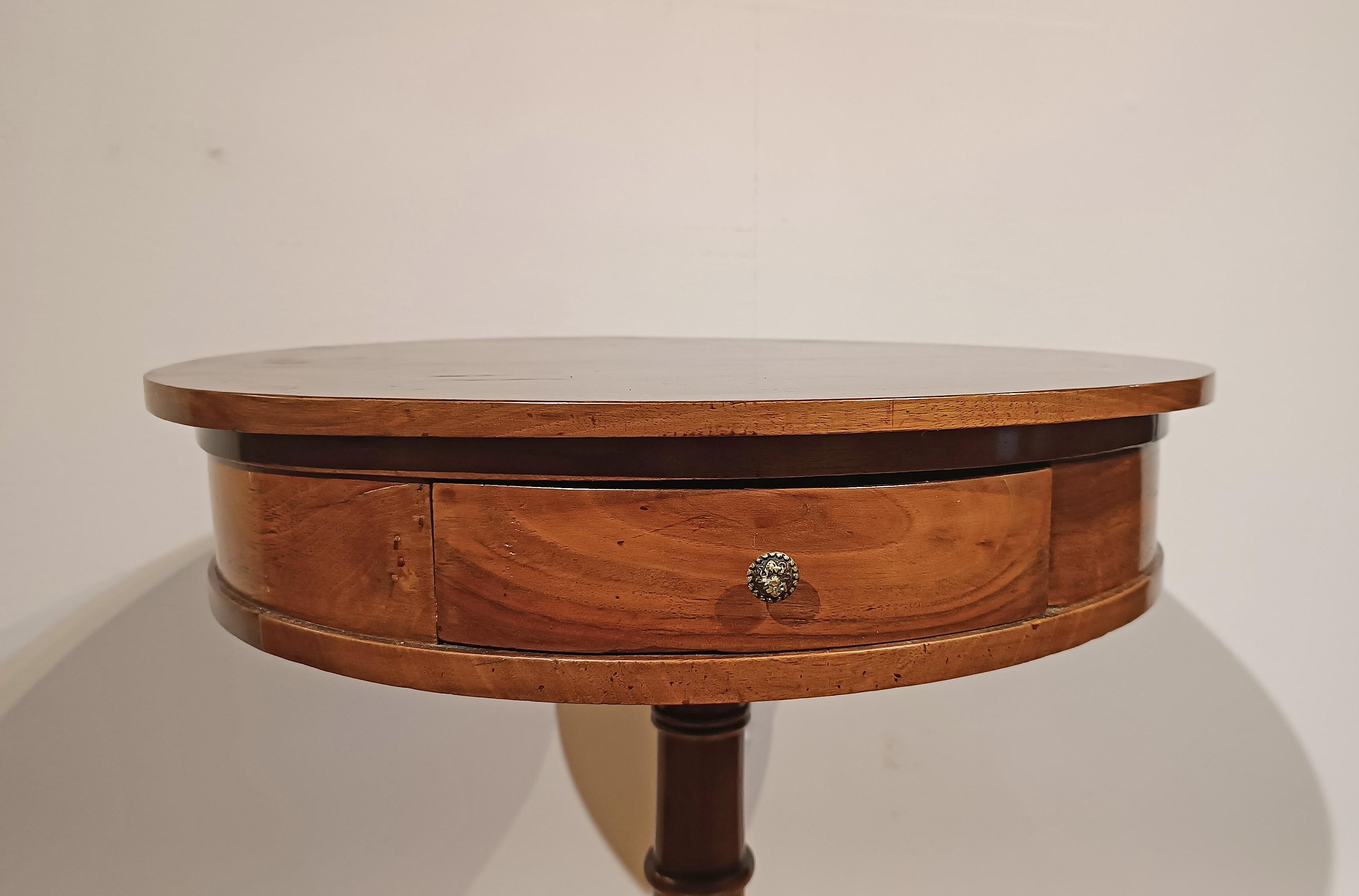 19th Century MID-19th CENTURY CHARLES X WALNUT AND CHERRY COFFEE TABLE For Sale