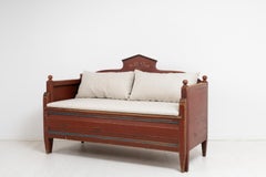 Mid 19th Century Charming Swedish Painted Folk Art Sofa or Bench