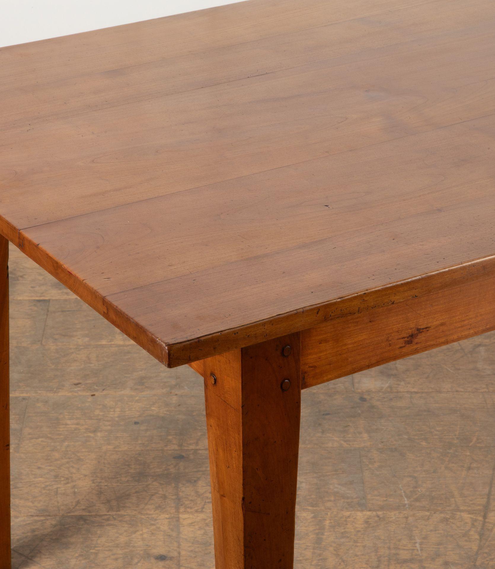 Mid-19th Century Cherrywood French Farmhouse Table 1