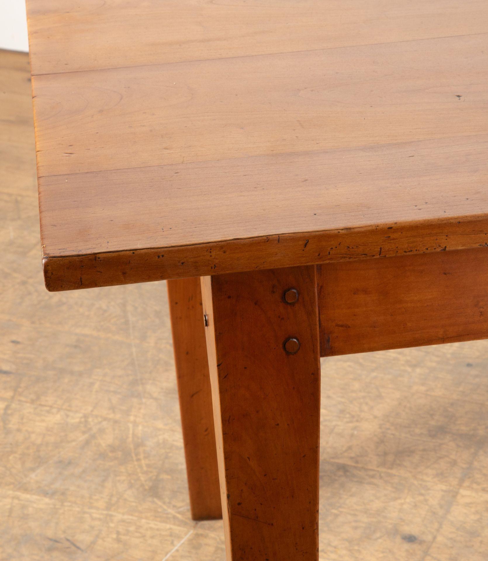 Mid-19th Century Cherrywood French Farmhouse Table 5
