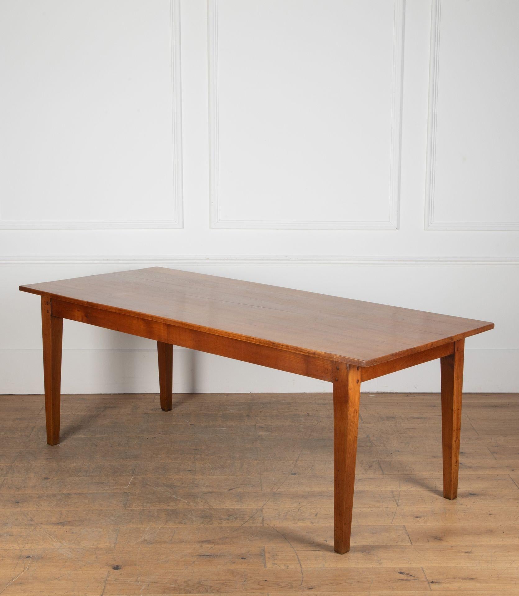 Mid-19th Century Cherrywood French Farmhouse Table 6