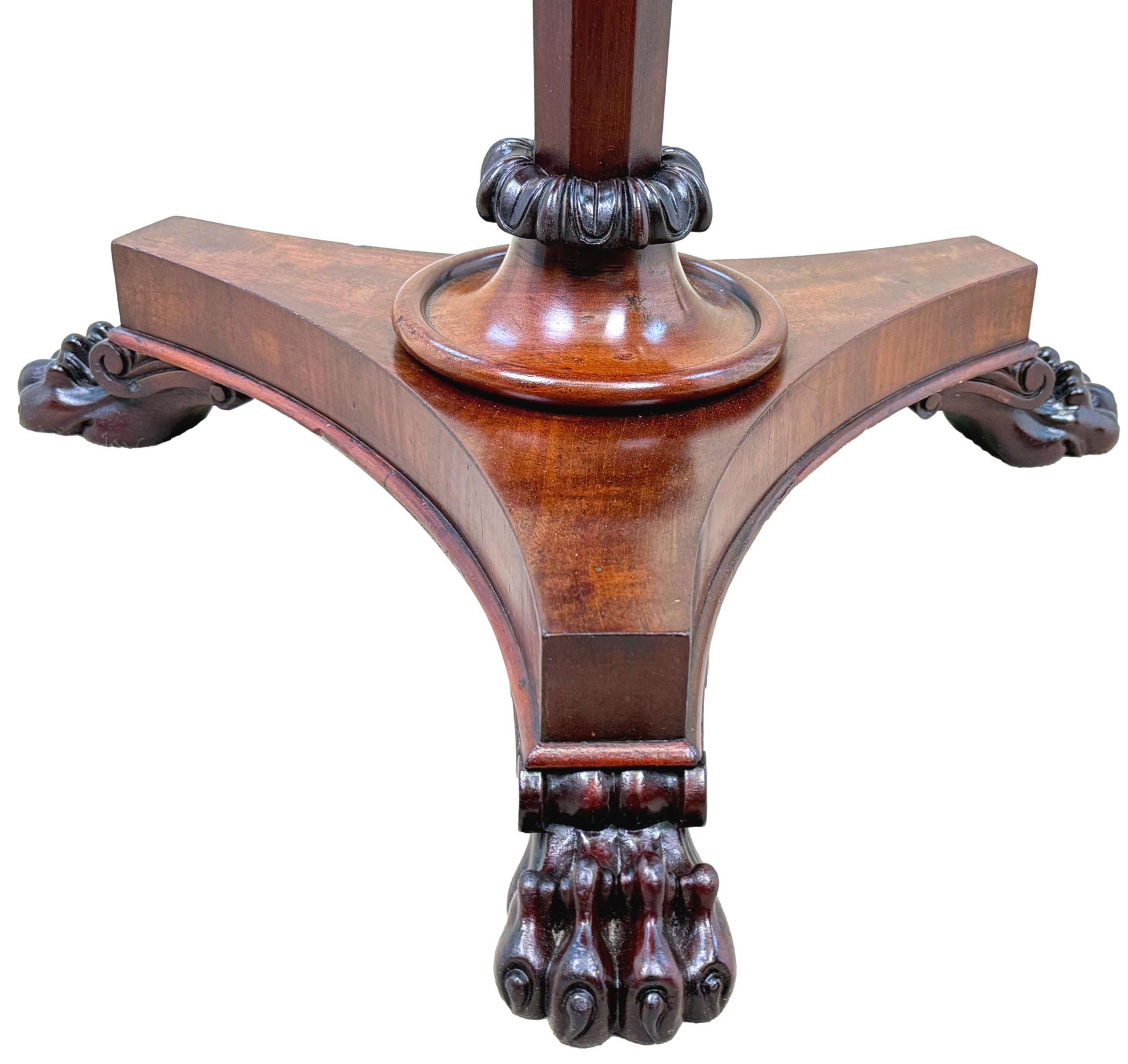 Mahogany Mid 19th Century Chess Top Lamp Table For Sale