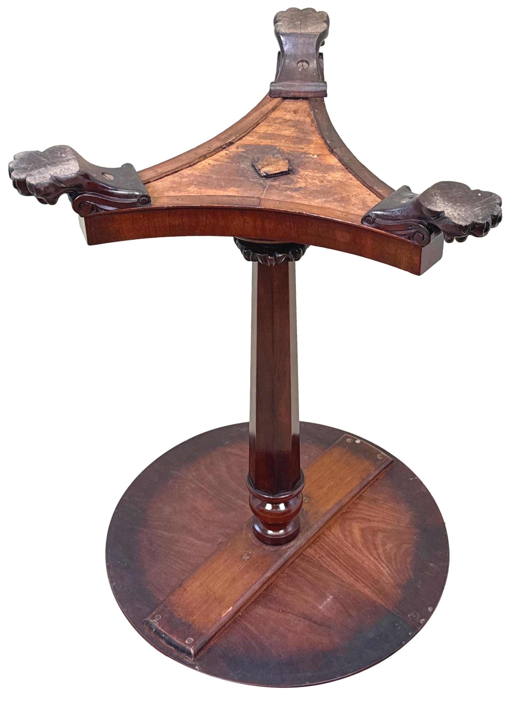 Mid 19th Century Chess Top Lamp Table For Sale 2