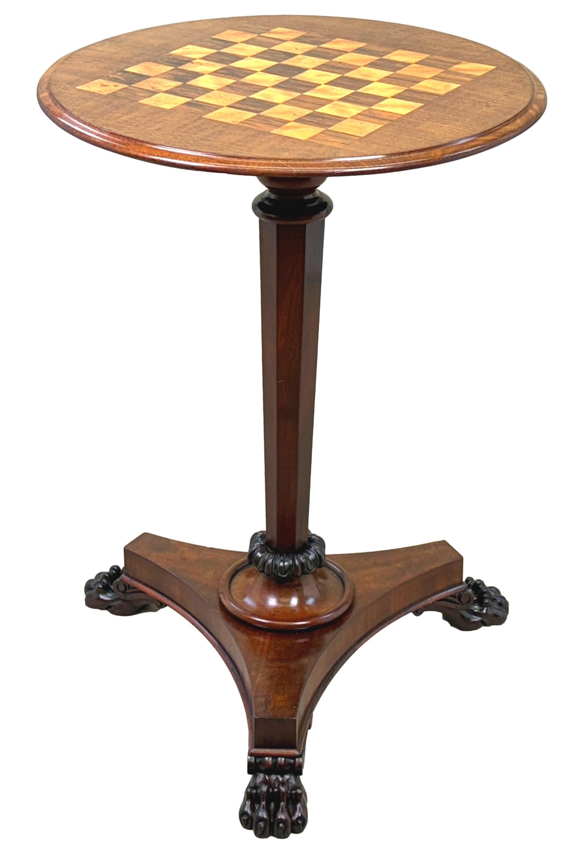 Mid 19th Century Chess Top Lamp Table For Sale 3