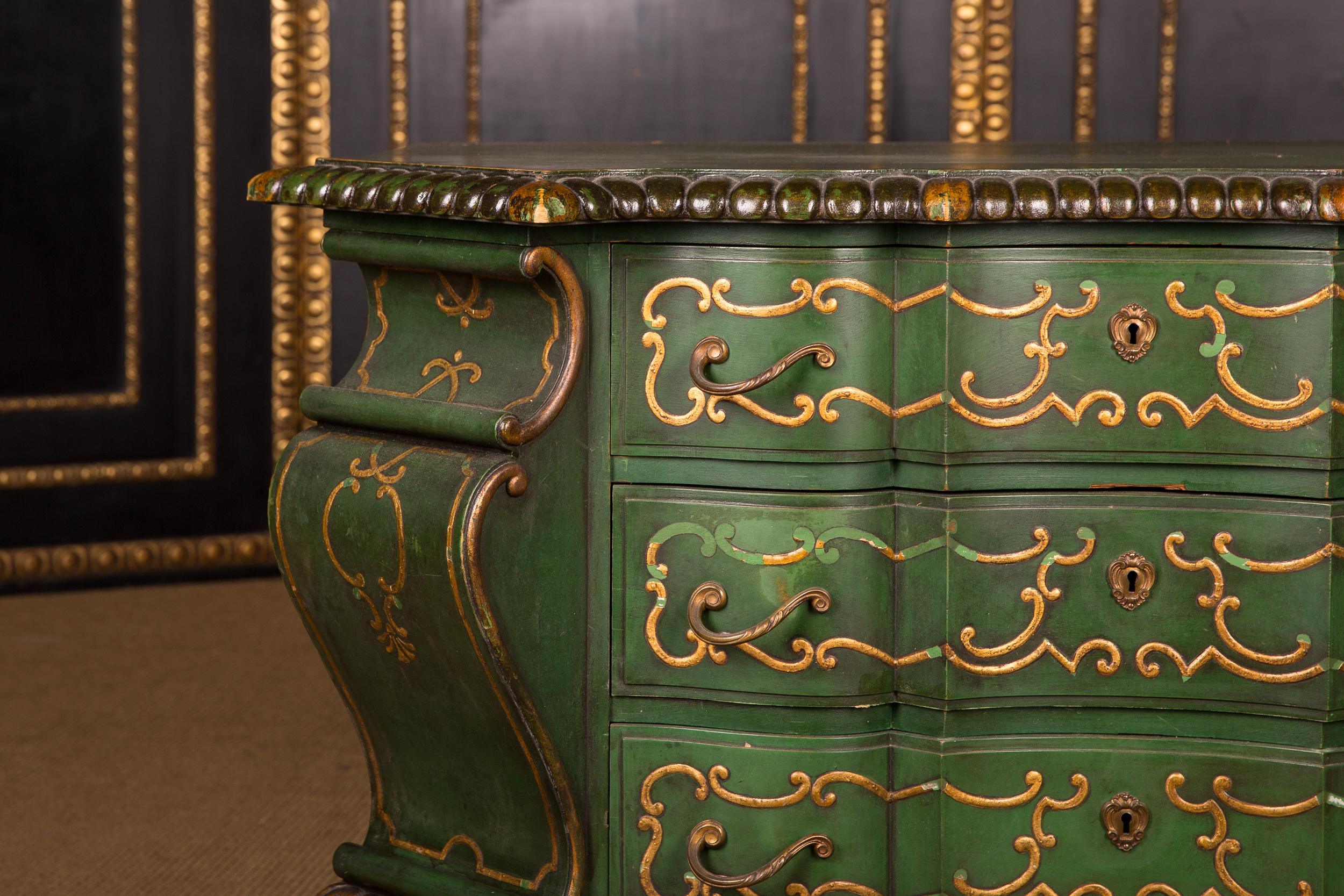 Hand-Carved Mid-19th Century Chest of Drawers in Baroque Style