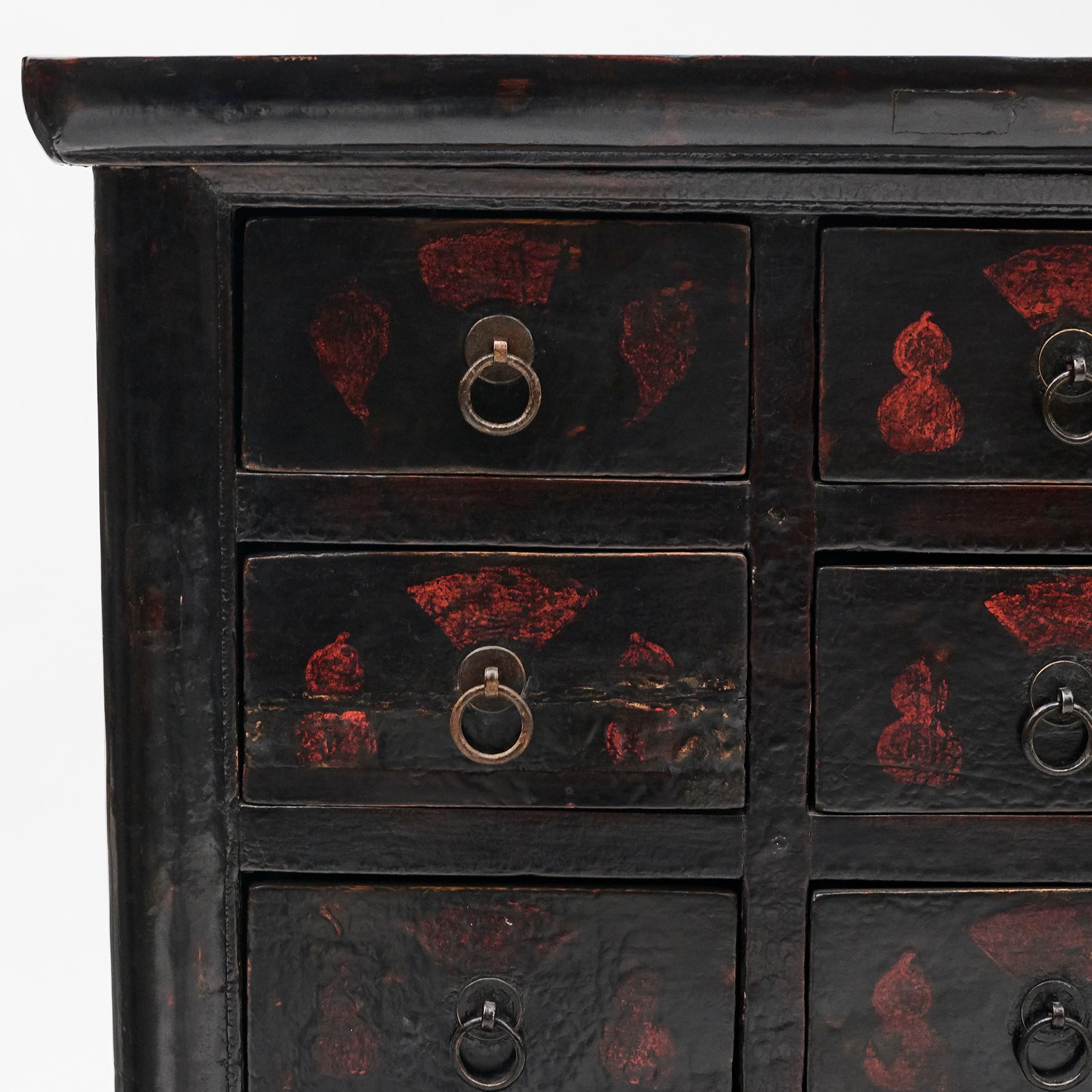 Qing Mid-19th Century Chinese Apothecary Medicine Cabinet with 28 Drawers