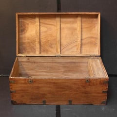 Mid-19th Century Chinese Brass Bound Campaign Chest