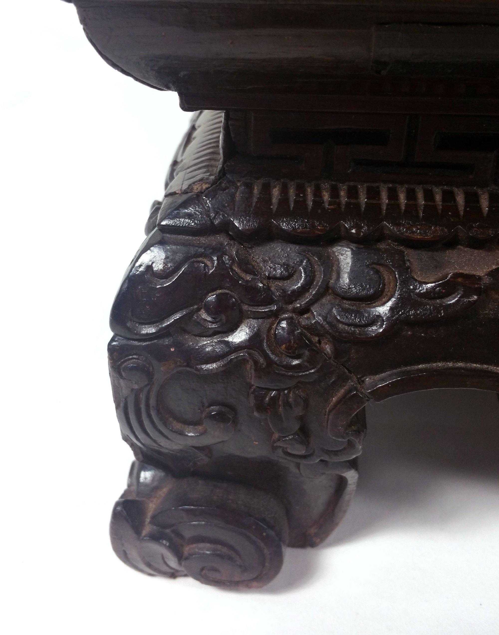Mid-19th Century Chinese Carved Side Cabinet For Sale 4