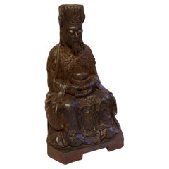 Mid-19th Century Chinese Cast Iron Seated Figure