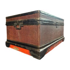 Mid 19th Century Chinese Chest, Bamboo and Pine, Circa 1870