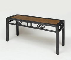 Mid 19th Century Chinese Ebonized Bench
