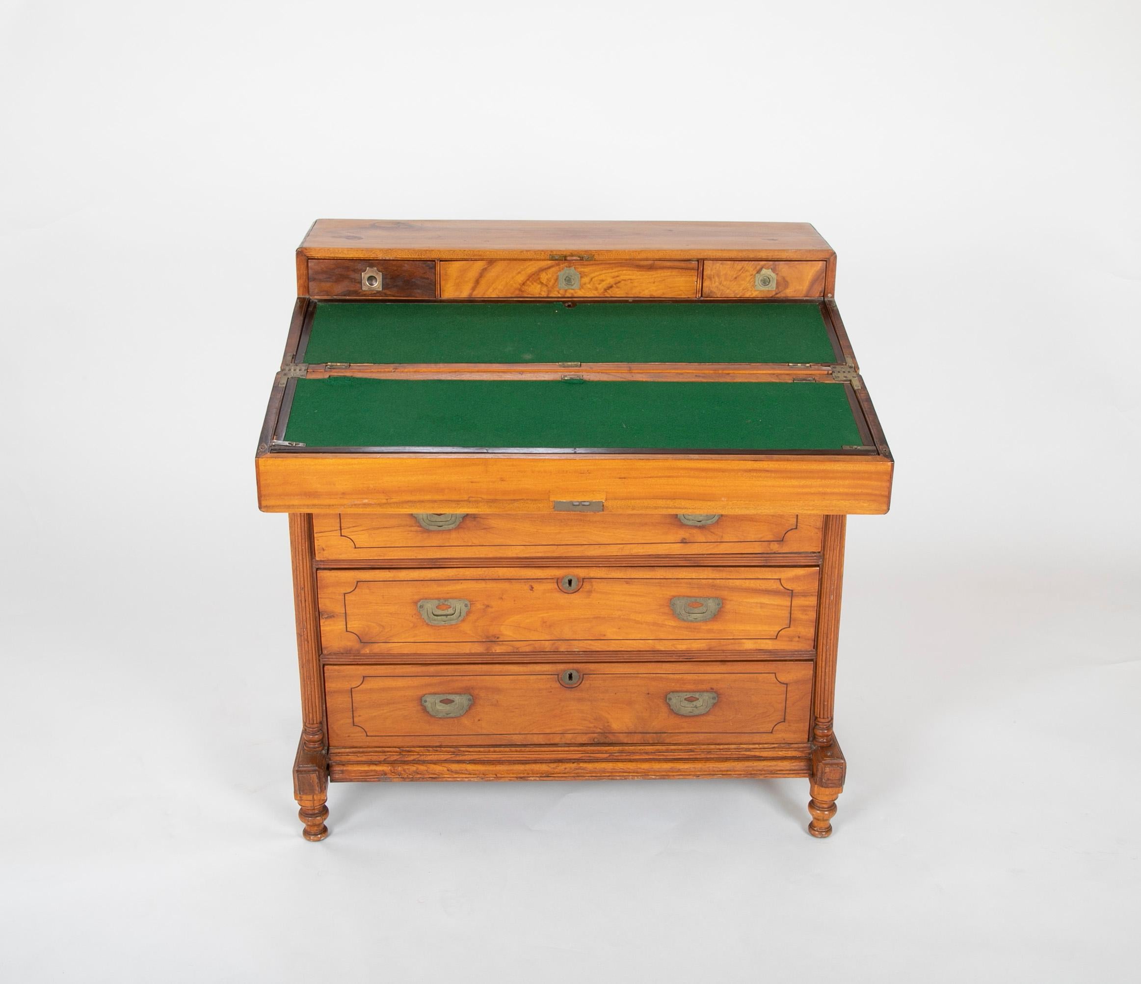 Mid-19th Century Chinese Export Camphorwood Campaign Chest For Sale 6