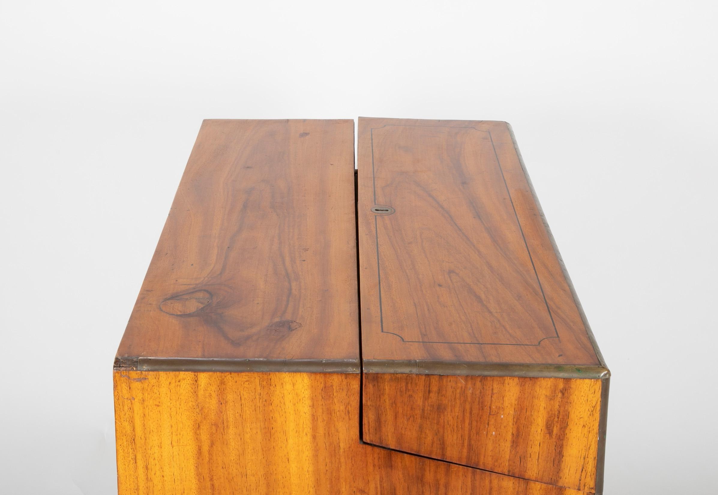 Mid-19th Century Chinese Export Camphorwood Campaign Chest For Sale 14